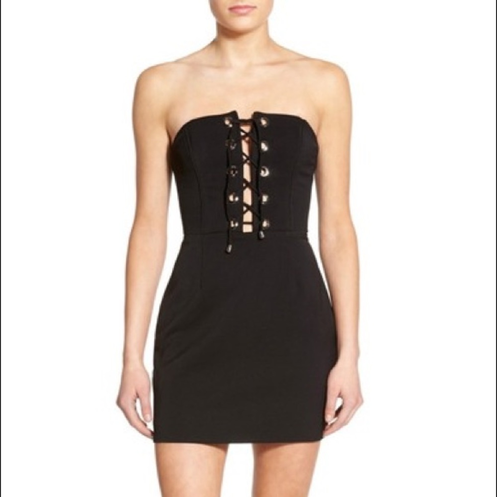 GORGEOUS NBD BLACK TIE-UP DRESS